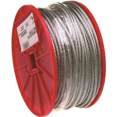 CAMPBELL MFG Campbell 7000927 Aircraft Cable, 5/16 in Dia, 200 ft L, 1960 lb Working Load, Galvanized Steel 7000927/695909